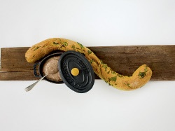 Basilikum-Spinat-Brot mit Geflügelleberaufstrich