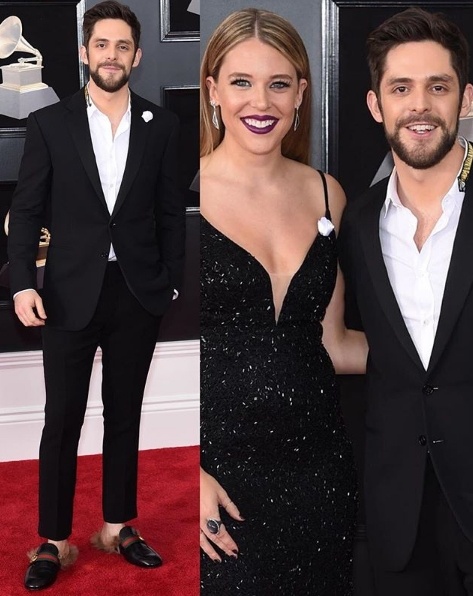 Thomas Rhett with his wife