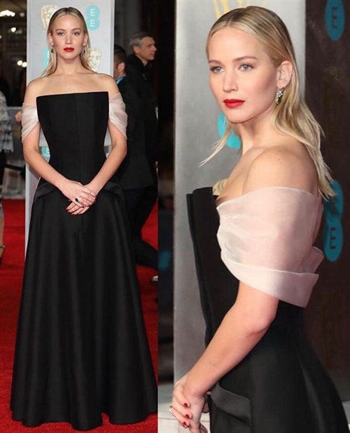 Jennifer Lawrence stuns in Dior at the BAFTAs!