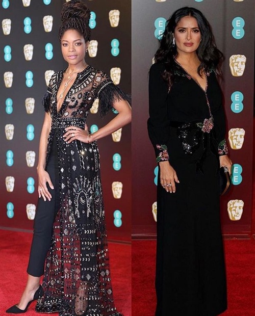 Naomie Harris in Zuhair Murad and Salma Hayek in Gucci