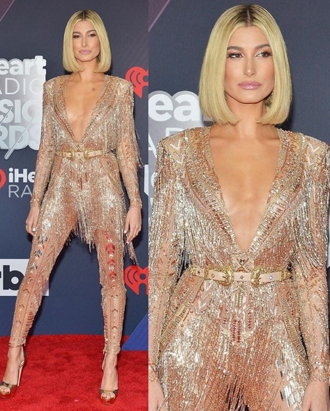 Hailey Baldwin in Zuhair Murad