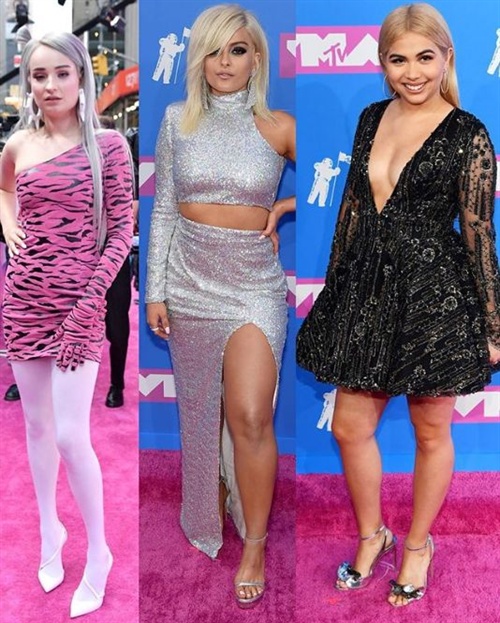 Kim Petras in Moschino, Bebe Rexha in Christian Siriano, Hayley Kiyoko