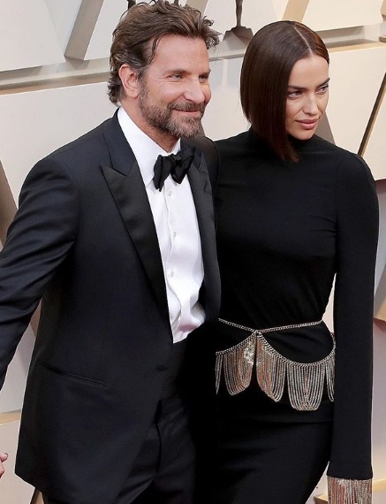 Bradley Cooper in Tom Ford, Irina Shayk in Burberry