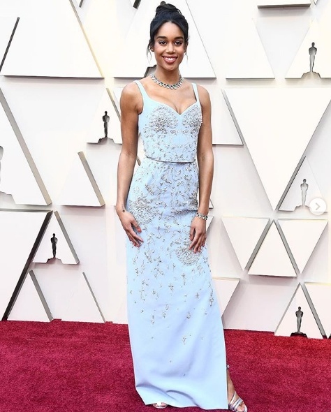 Laura Harrier in Louis Vitton